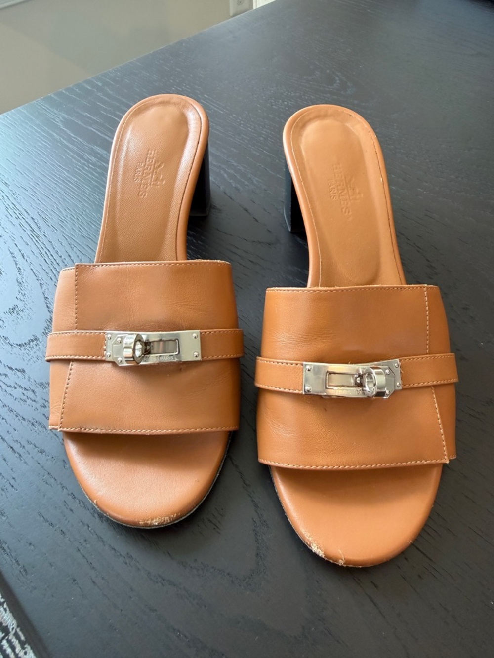 Hermes Gold Gigi 50 Sandals